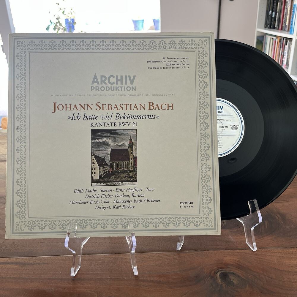 JS Bach Ich Hatte Viel Bekümmernis Kantate BWV 21 Vinyl LP 1969 Archiv 2533049